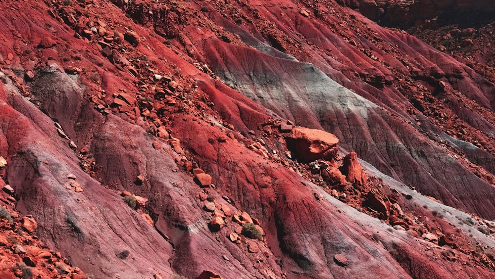 a canyon with a mountain in the background