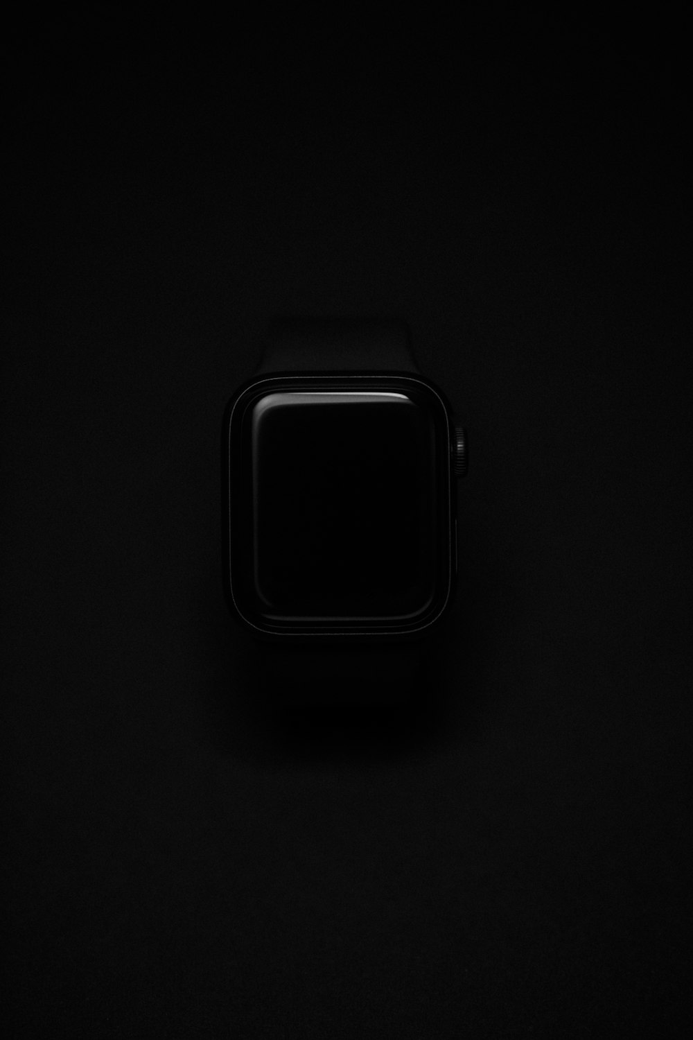 black and silver apple watch