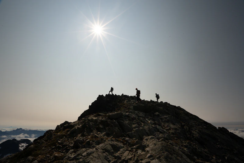 Silhouette on a rocky outcrop