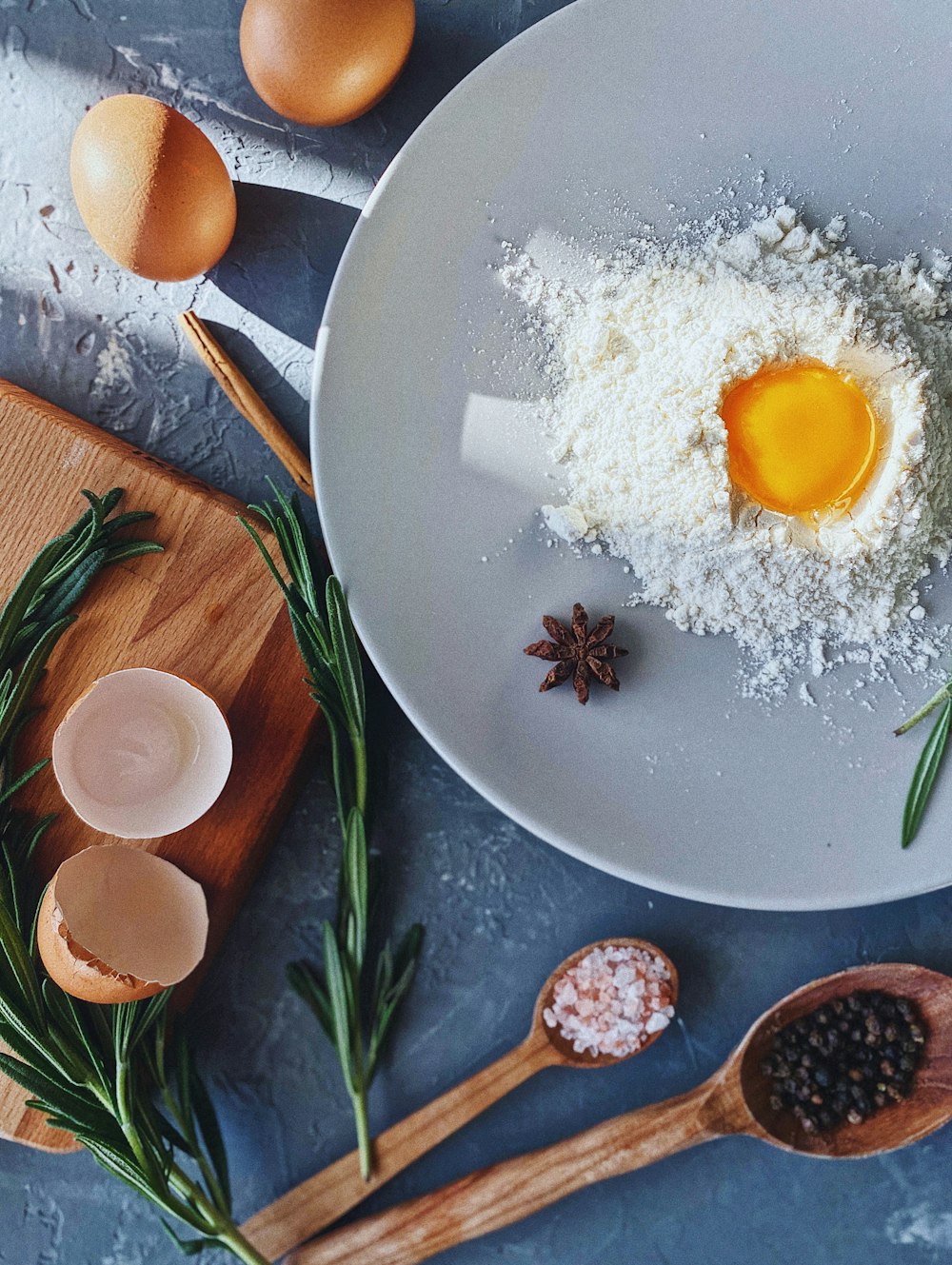 egg on white ceramic plate