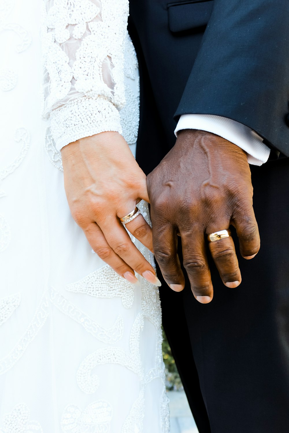 man and woman holding hands