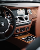 black and brown bmw car interior