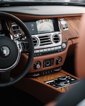 black and brown bmw car interior
