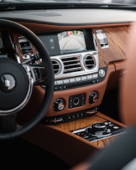 black and brown bmw car interior