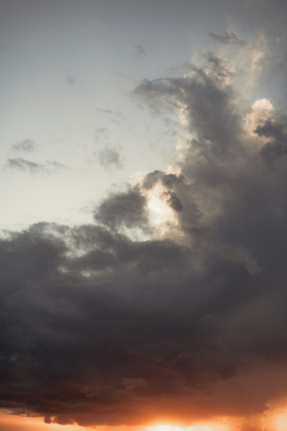 white clouds and blue sky