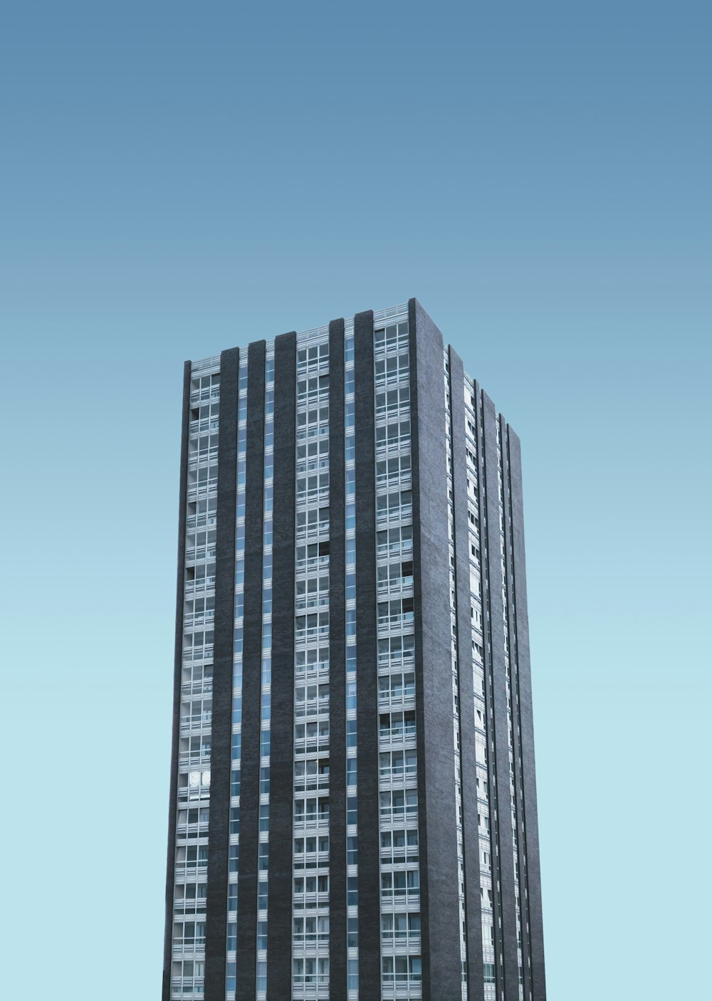 black and white high rise building