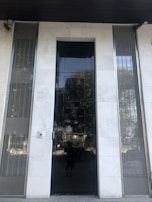 A freshly installed secure door with a polished finish, ready to protect a home.