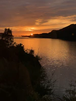 A serene sunset scene captured in a calming video clip.