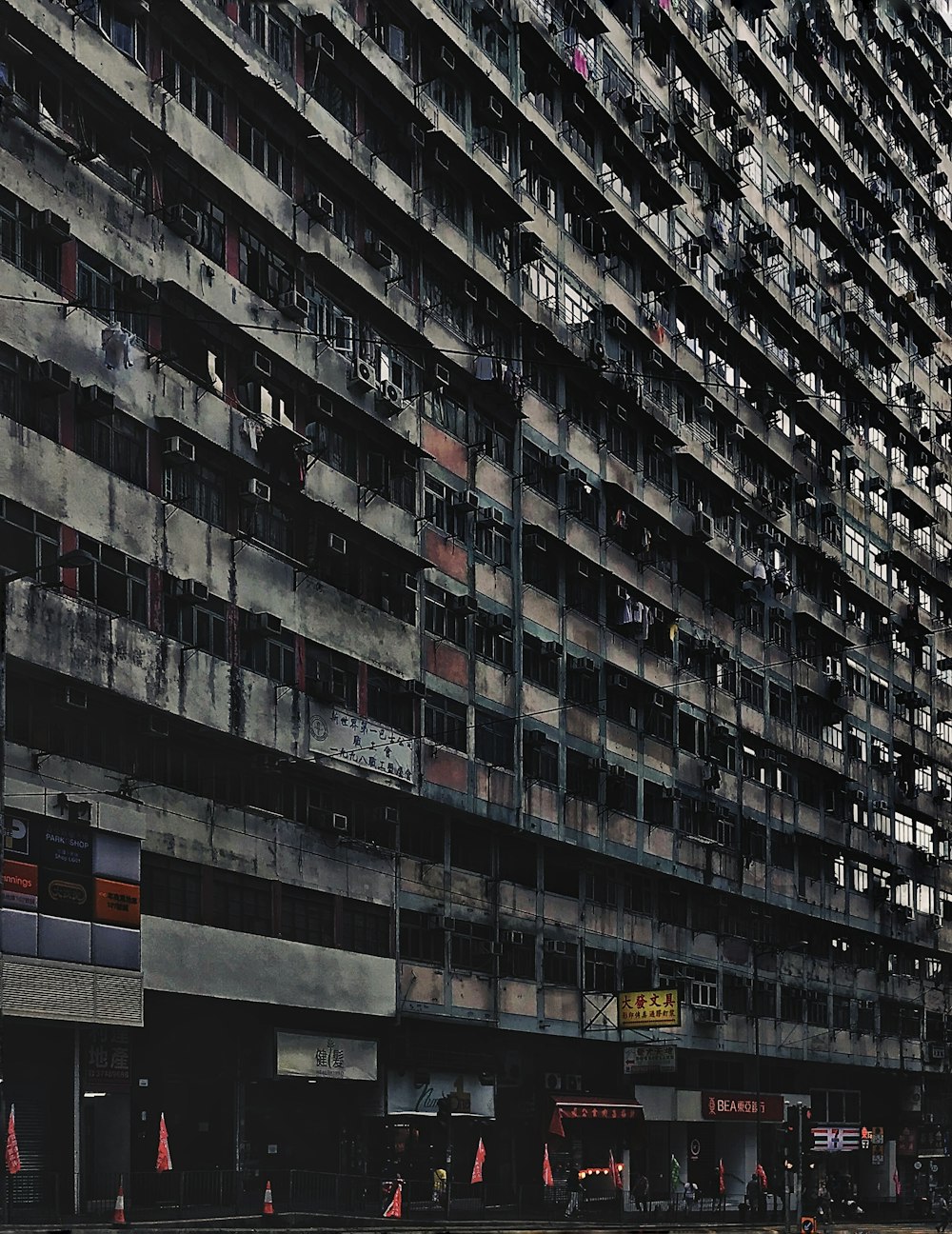 white and black concrete building