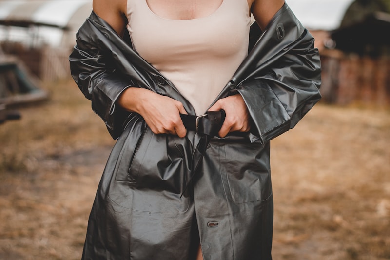 commanding woman in leather