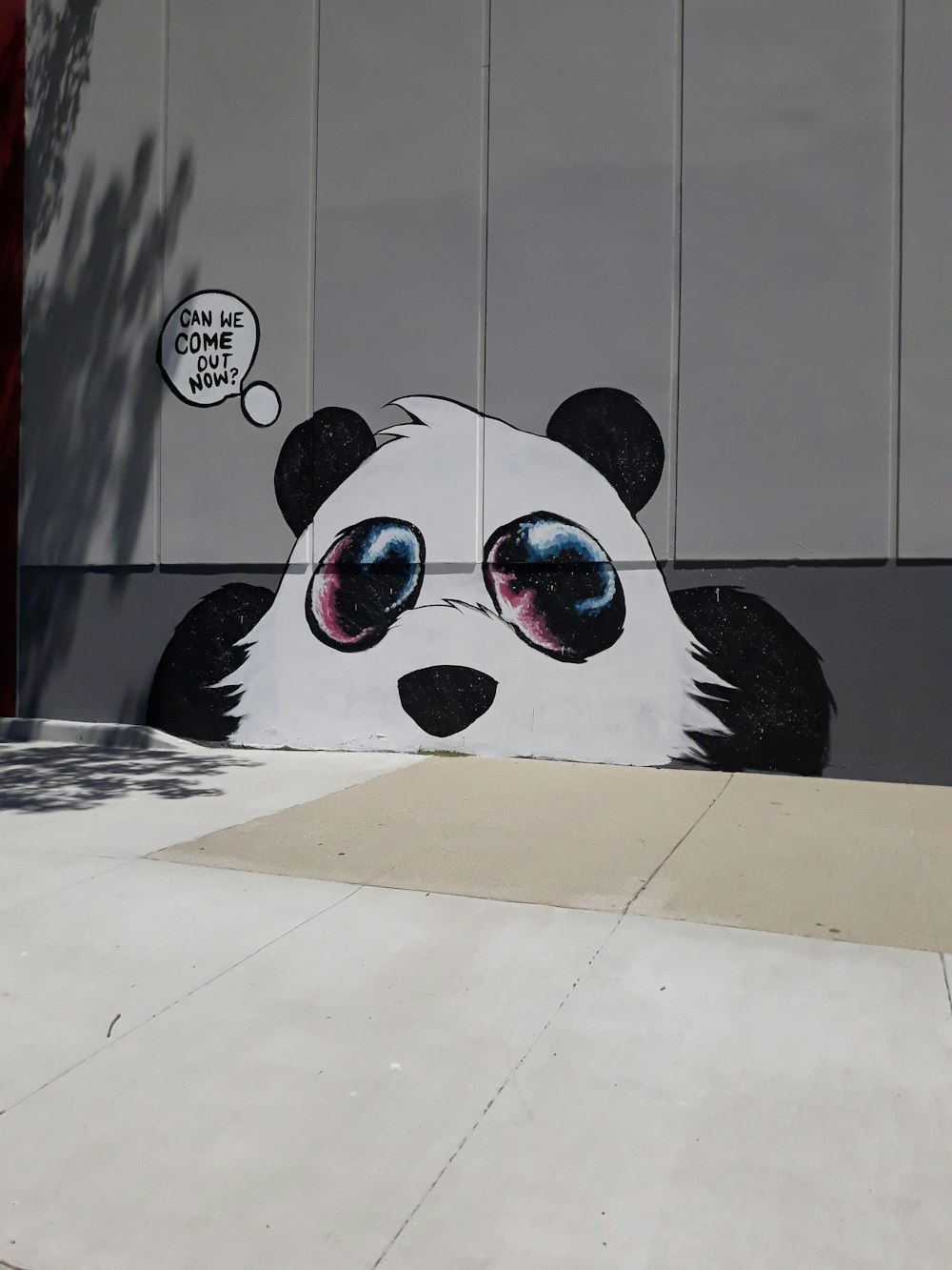 Art mural panda blanc et noir