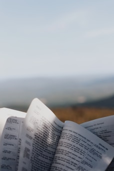 An open book with European flags in the background symbolizing openness and clarity.