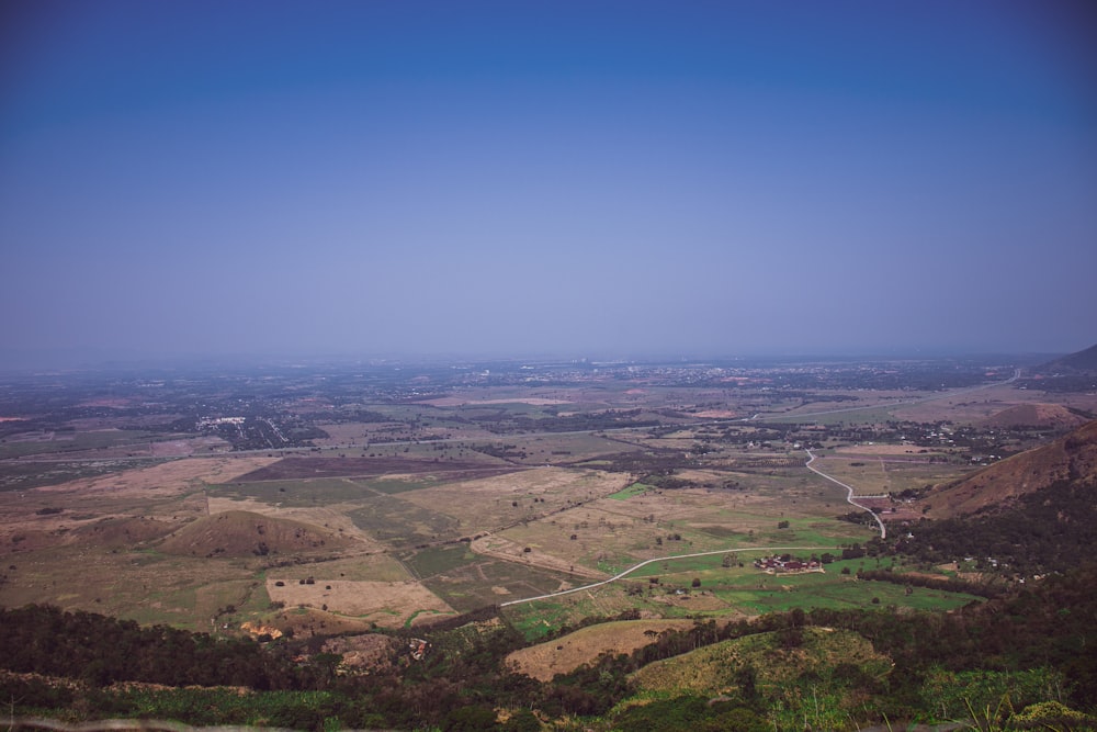 aerial view of green field during daytime