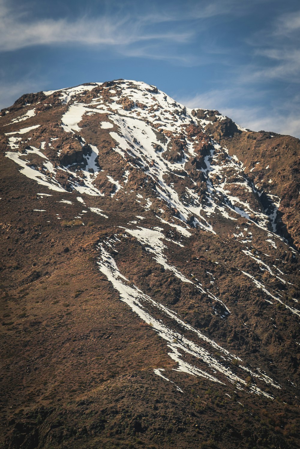 snow covered mountain during daytime