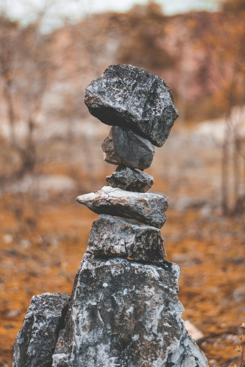 gray rock stack during daytime