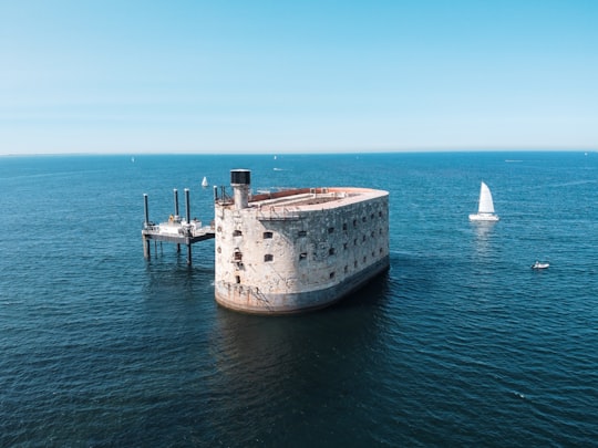 white and brown ship on sea during daytime in Fort Boyard France