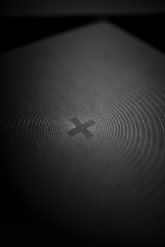black and white cross illustration