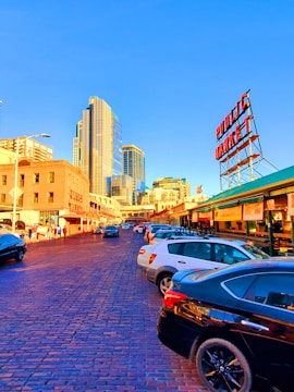 Image of a clean and organized public market area.