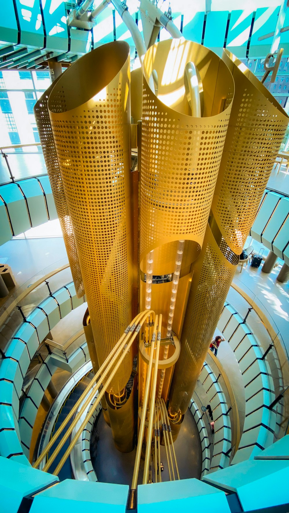 yellow and white glass building