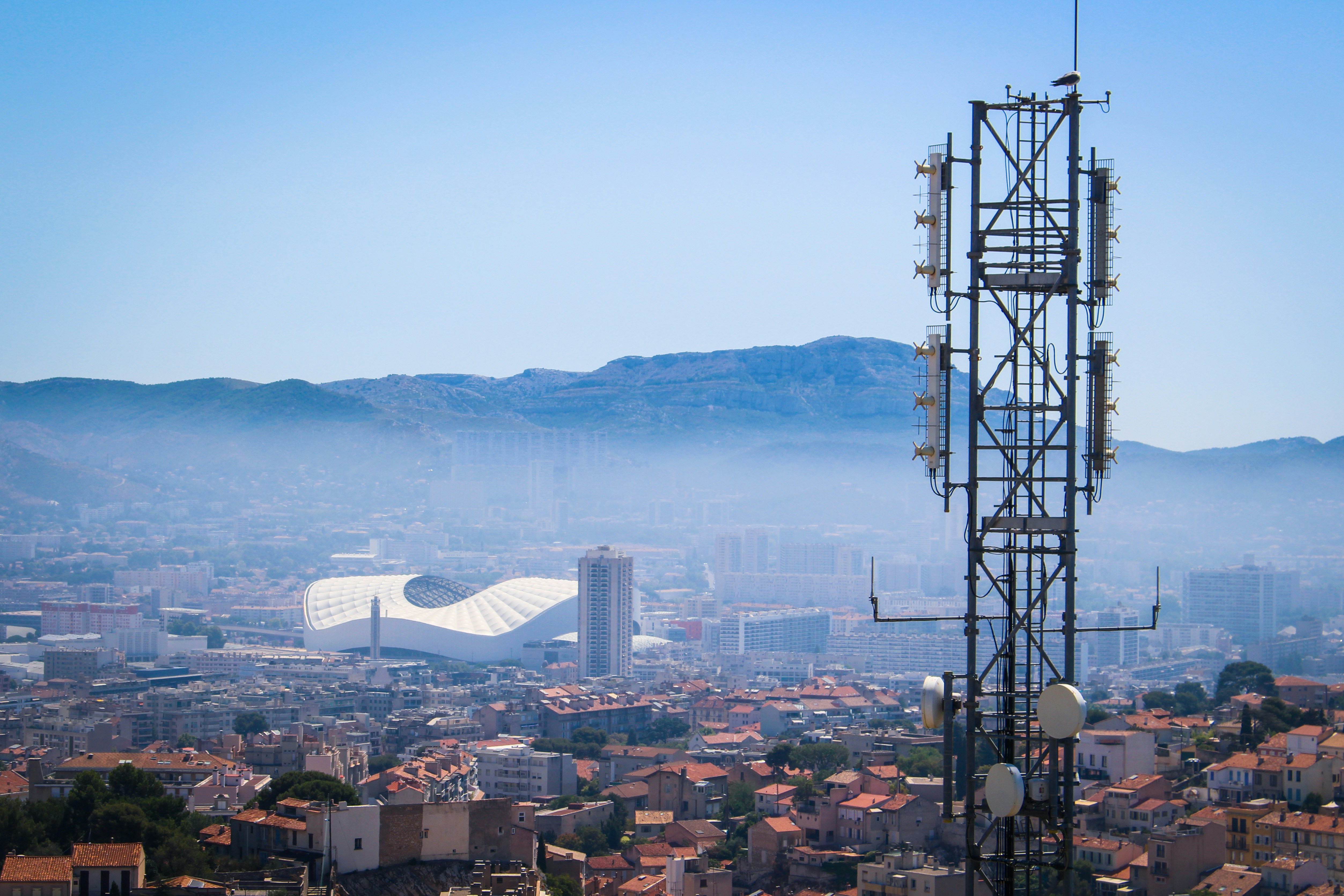 The velodrome stadium in the summer heat