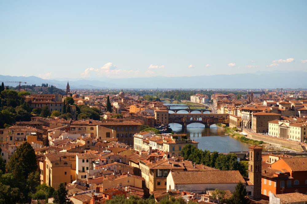 Veduta aerea degli edifici della città durante il giorno