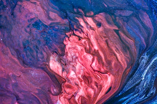 brown and blue abstract painting