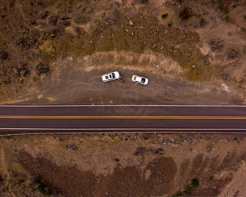 aerial view of road during daytime