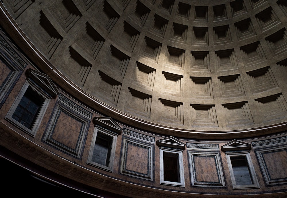 brown and beige dome ceiling