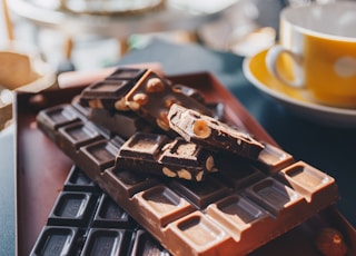 brown chocolate bar on brown wooden table