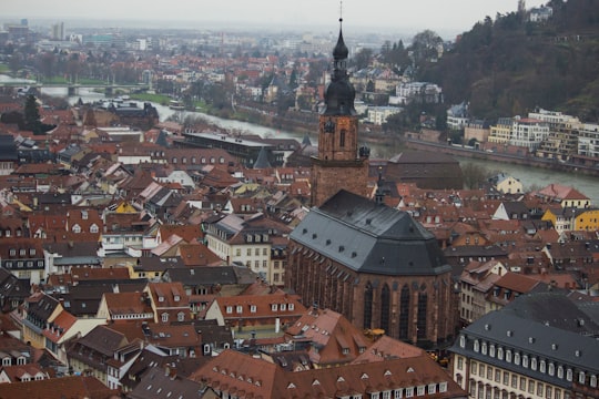 aerial view of city buildings during daytime in Heidelberg Germany