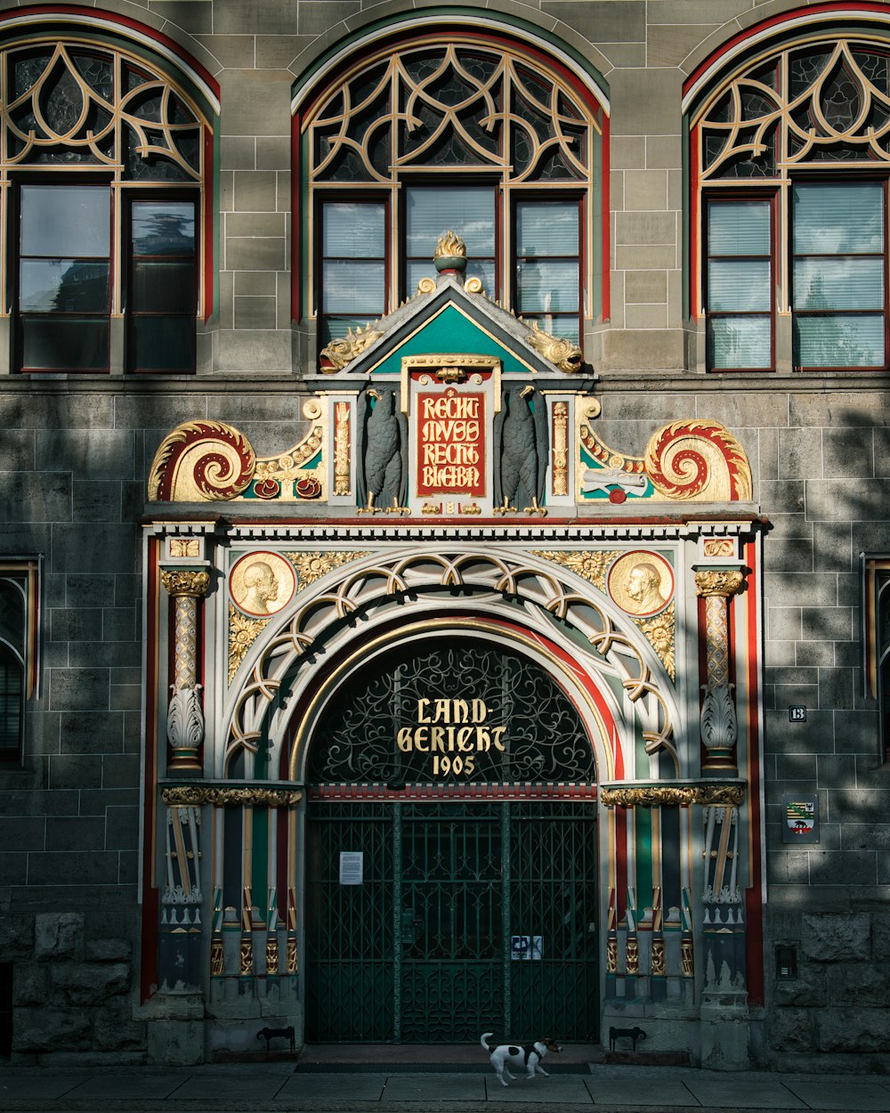 red and gold arch gate