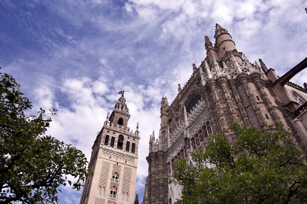 edifício de concreto marrom sob o céu azul durante o dia