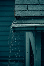 water falling from the roof