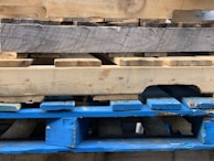 Close-up of a pallet demonstrating its robust design.