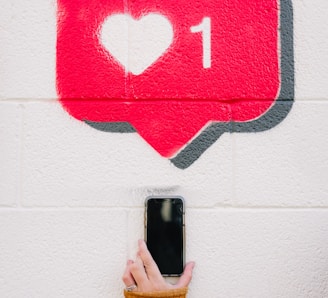 red and white love wall decor