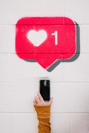 red and white love wall decor