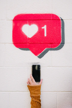 red and white love wall decor