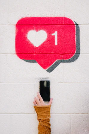 red and white love wall decor