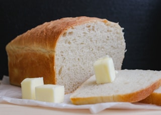 bread on white ceramic plate