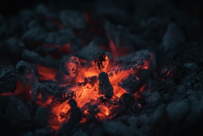 fire in the middle of the woods