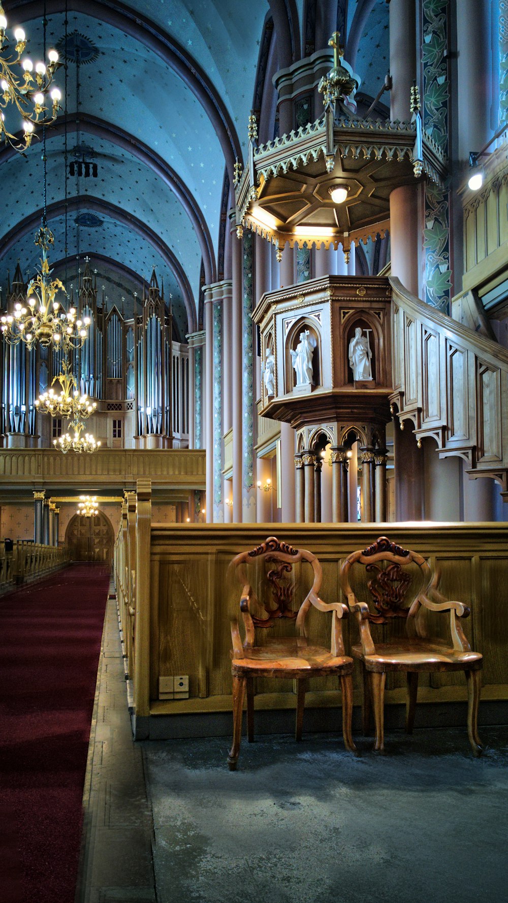 white and brown cathedral interior