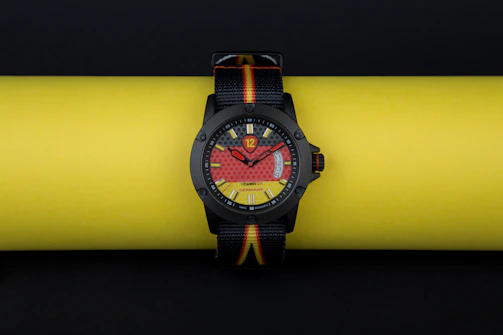 A vibrant social media campaign display featuring diverse watch designs.