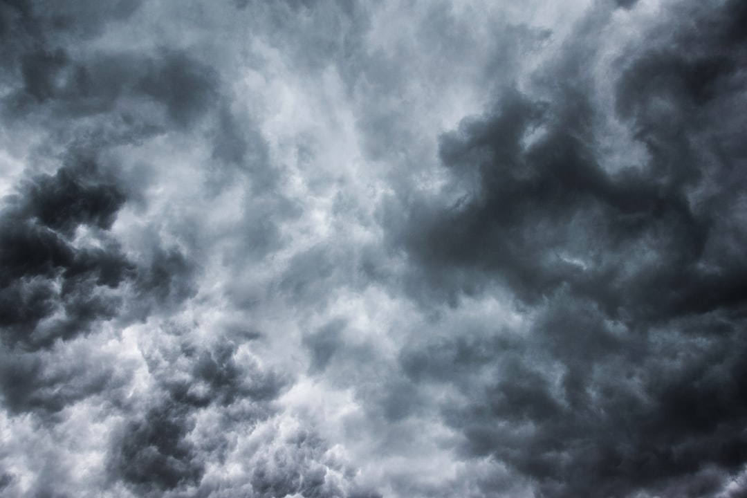 white clouds and blue sky