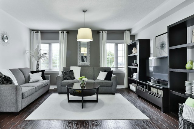 Woven textures on a neutral sofa