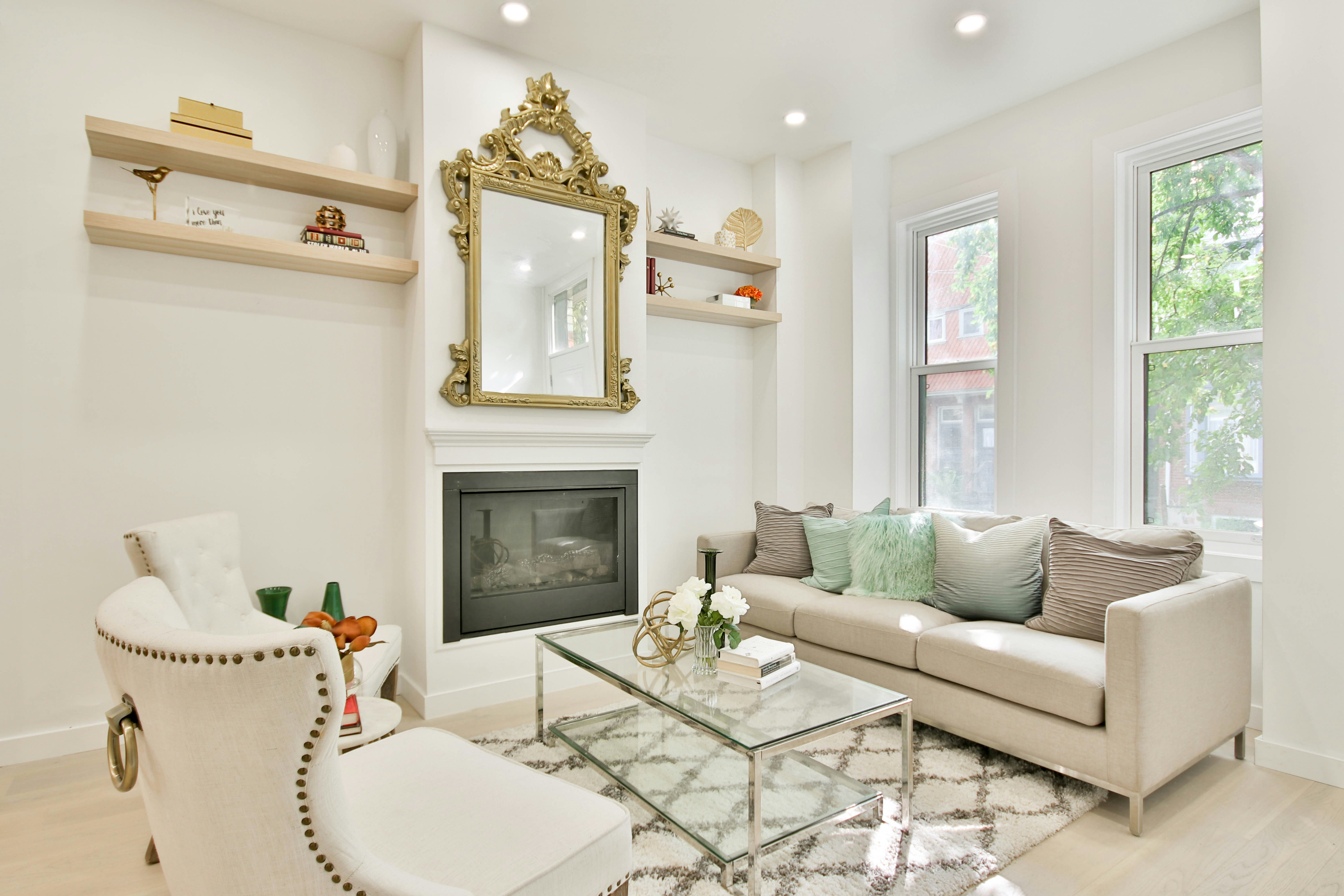 White And Brown Living Room Furniture Set Photo Free Furniture Image On Unsplash