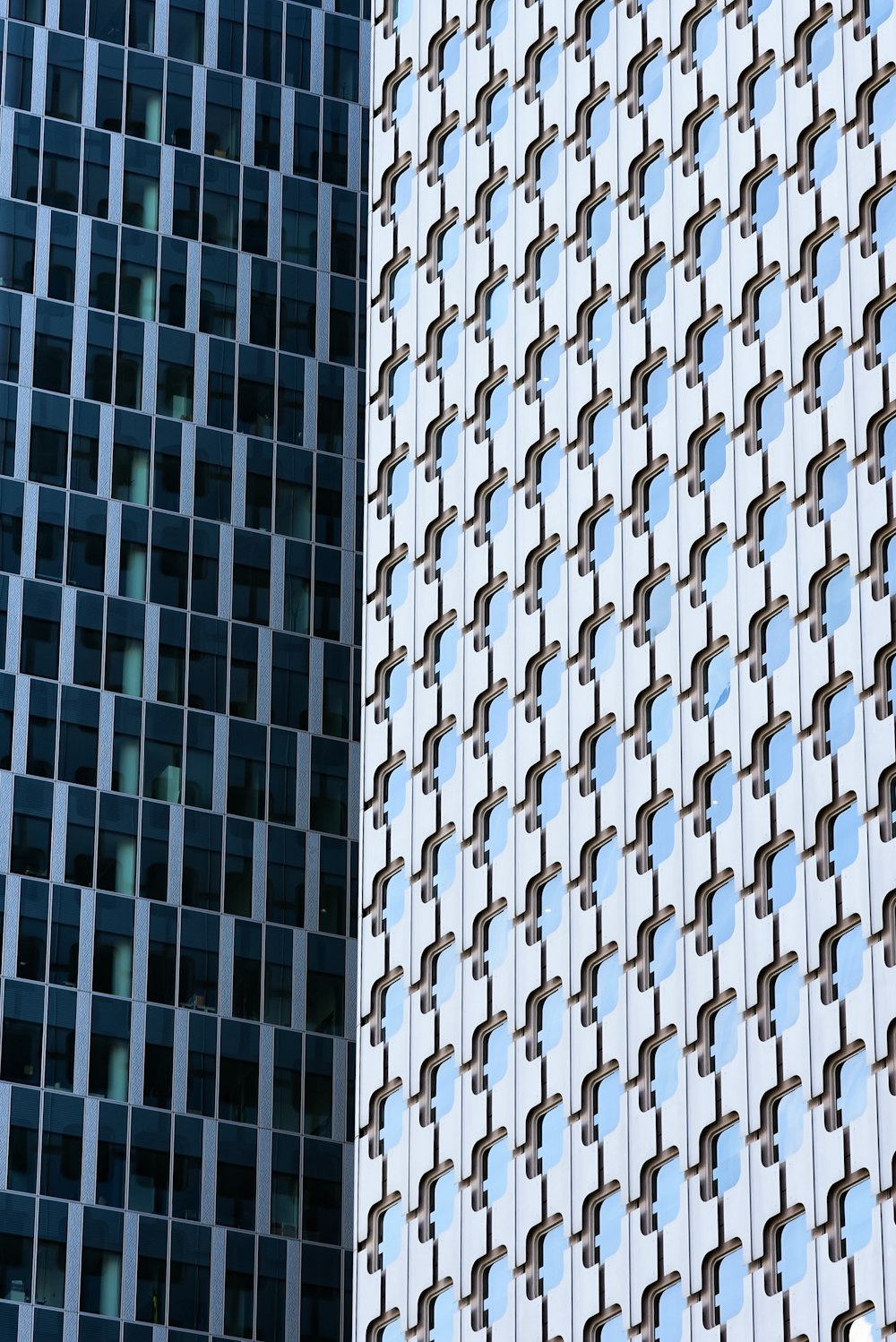 white and blue concrete building