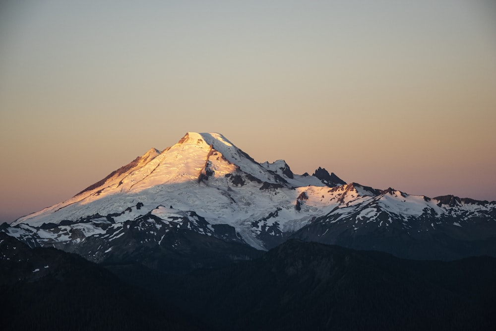 snow covered mountain during daytime