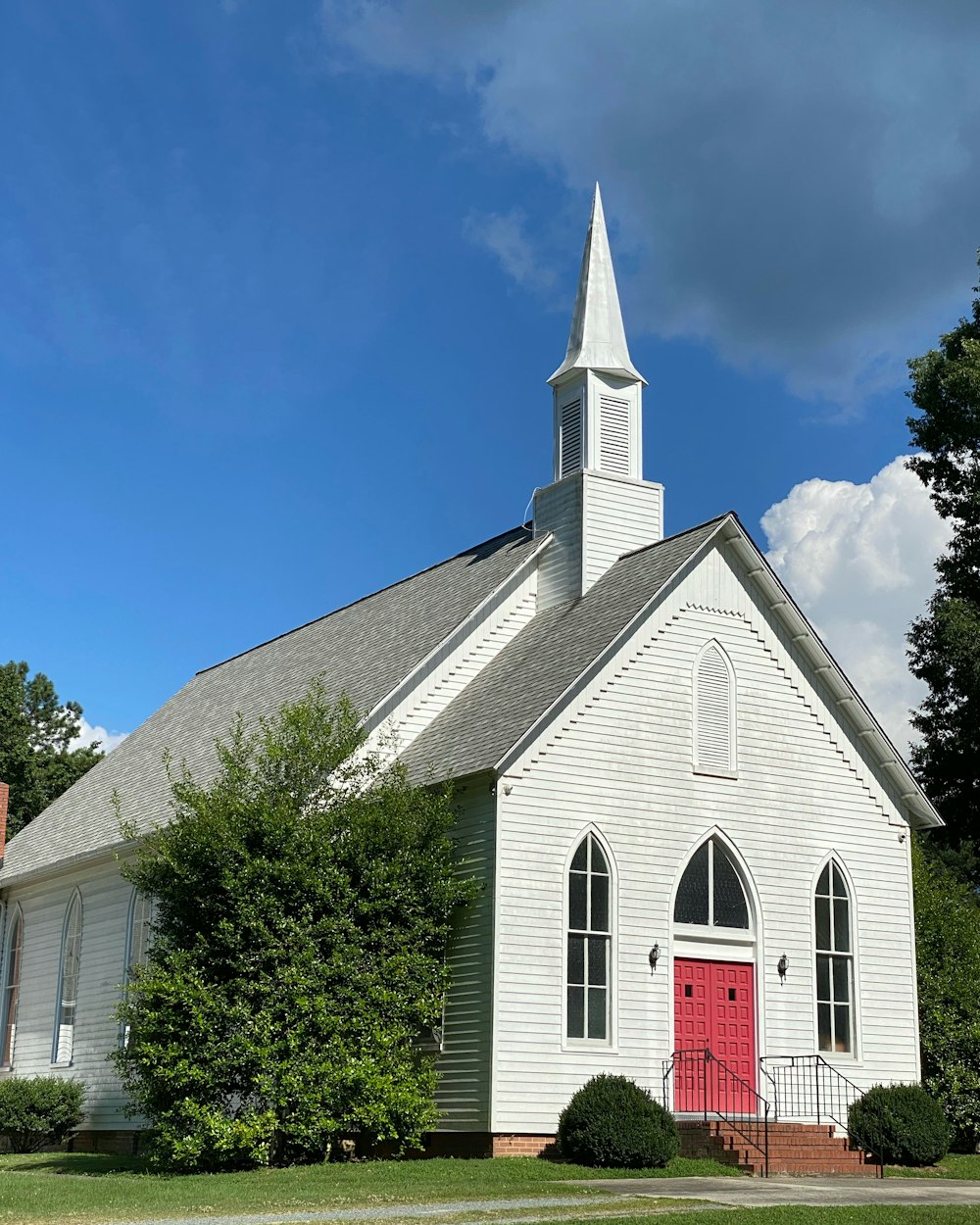 white and gray concrete church