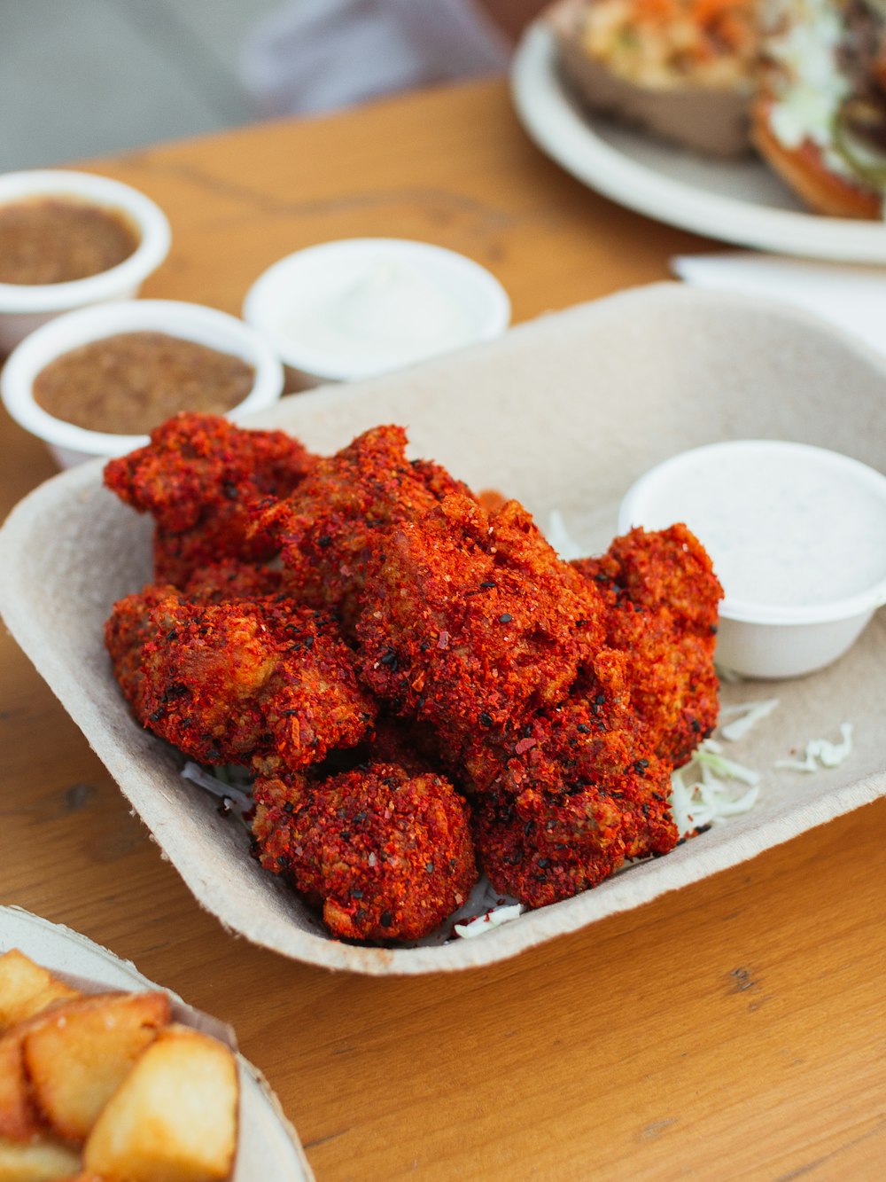 fried food on white ceramic plate