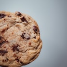 brown cookie on white surface